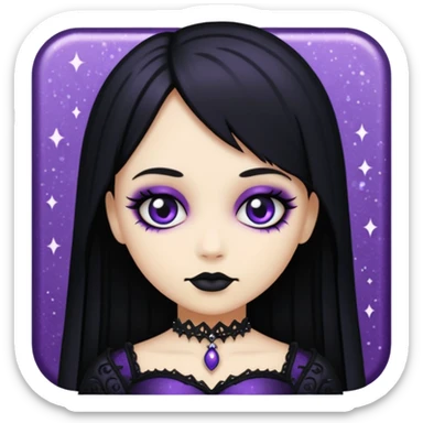 Glitter dark romance sticker