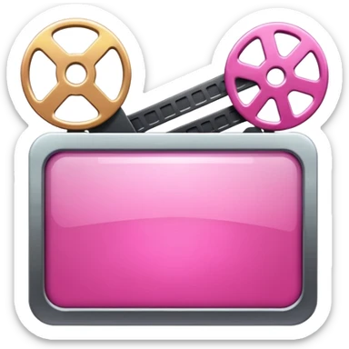 cinema pink tools sticker