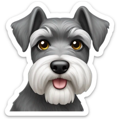 salt and pepper miniature schnauzer sticker