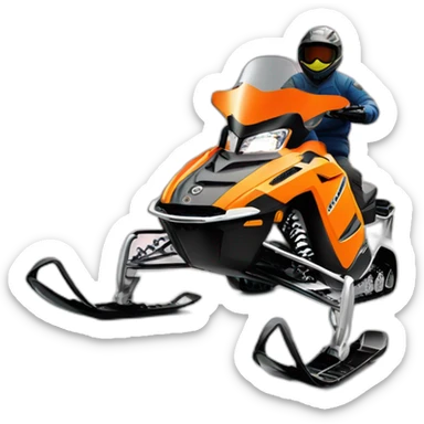 orange polaris Snowmobile sticker
