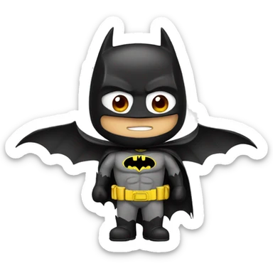 batman with red costume sticker