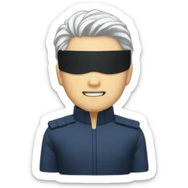 Gojo satoru with blindfold sticker