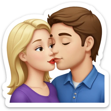 Me and my boyfriend kissing sticker