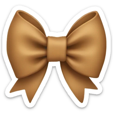 Light Brown bow  sticker