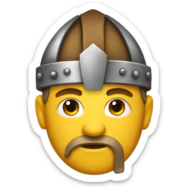 A man's head with viking hat sticker