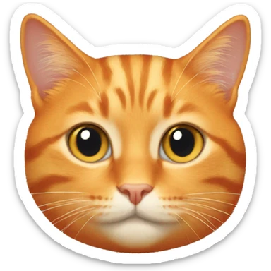 Orange cat sticker