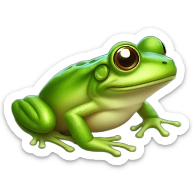 Frog relaxing on lily pad sticker