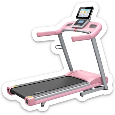 Create a pastel pink treadmill  sticker