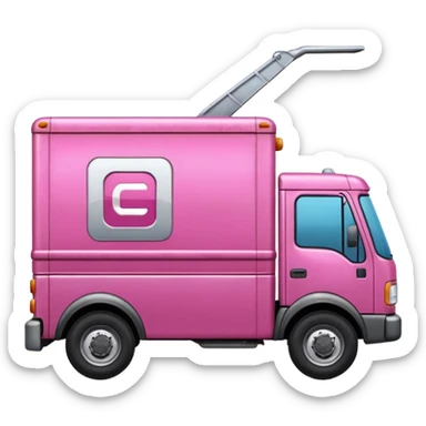 caminhao de entrega rosa sticker