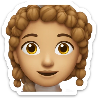 Girl with cest of walnuts sticker