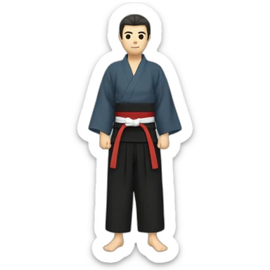 hakama aikido sticker