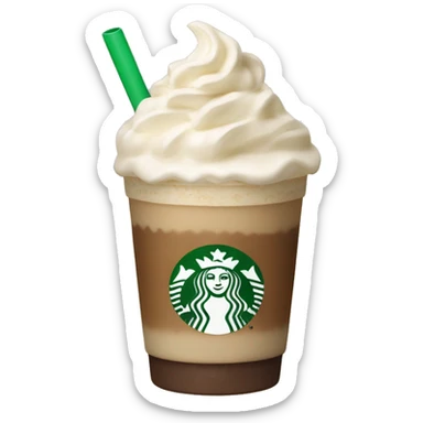Vanilla frappuccino netrual colored sticker
