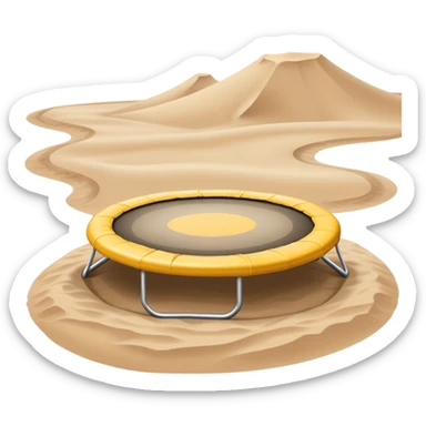Trampoline in the middle of sand dunes
 sticker