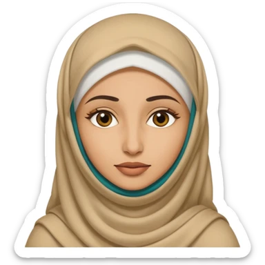 arab woman with niquab cover face sticker