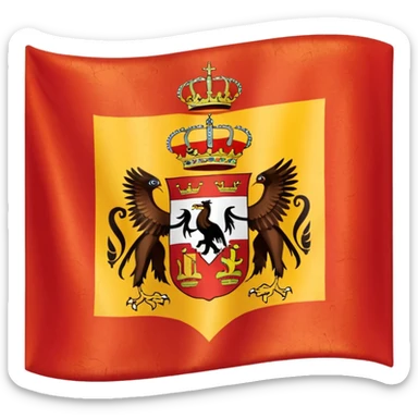 La bandera de España con el águila de san juan sticker