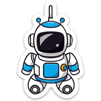 A robust, dependable robot with high-quality construction and maintenance-free design. Long-lasting robot that never needs repairs. sticker