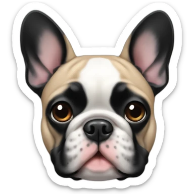 black cute French bulldog sticker