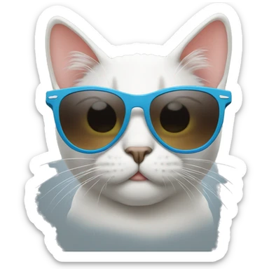 Cat with sunglasses sticker