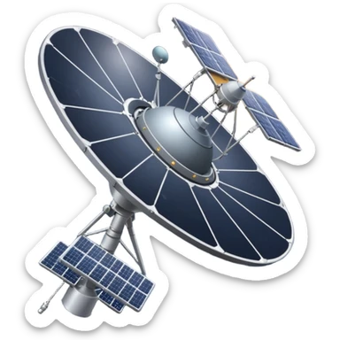 communication space satellite sticker
