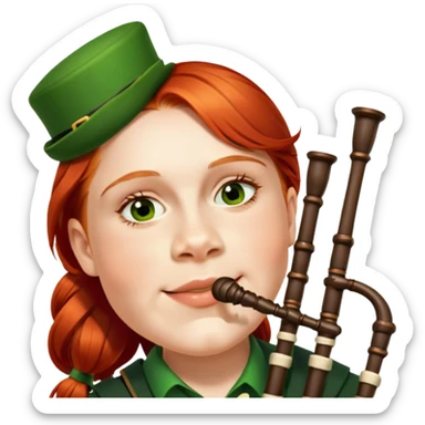 Green Bagpiper sticker