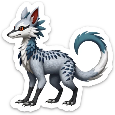 Silvally-Sergal-Nargacuga-Trico-Genet-fusion-animal-hybrid-creature, full body sticker