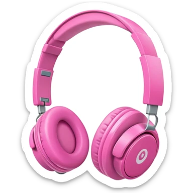 pink headphones sticker