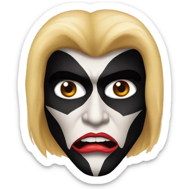 Gene Simmons Kiss Makeup sticker