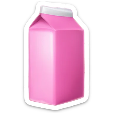 Hot pink carton of milk with glitter  sticker