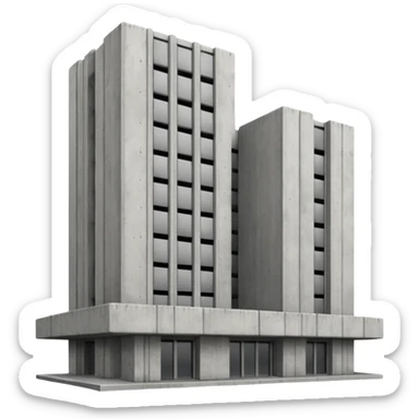 concrete building sticker