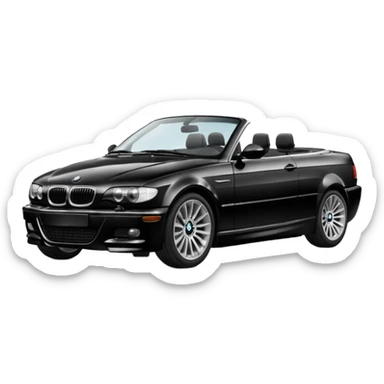 Black BMW 330ci convertible  sticker