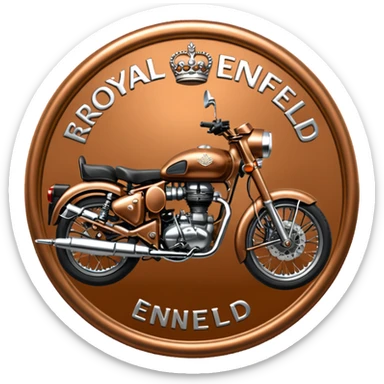 Royal Enfield classic medallion bronze sticker