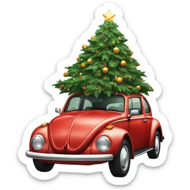 Vw beetle Christmas  sticker