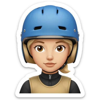 BMX rider woman with helmets sticker