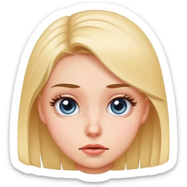 a girl rolling her eyes sticker