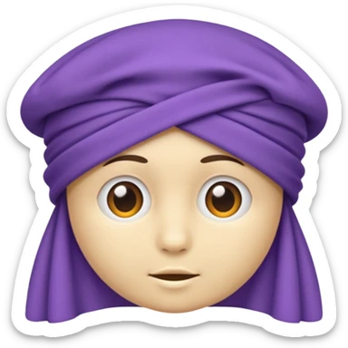 cap cloth purple sticker