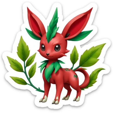 Scizor-Leafeon-Pokémon-Digimon-Fakémon-creature sticker