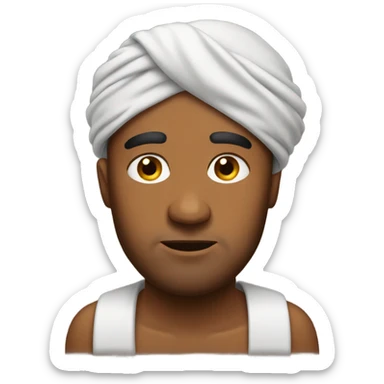 Sad brown guy wearing a turban  sticker