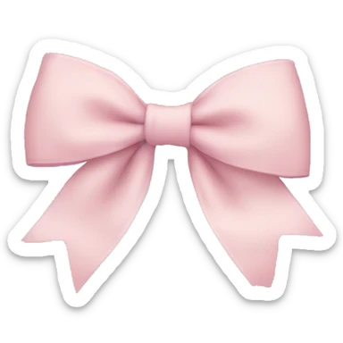 pale pink bow sticker