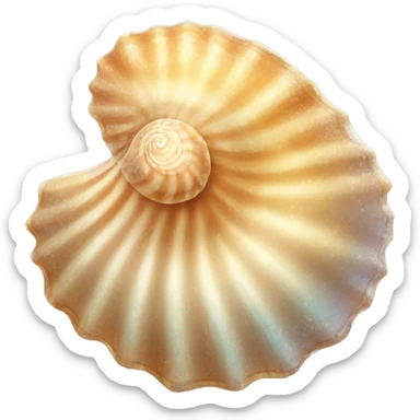 Sparkling seashell sticker
