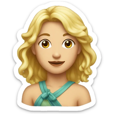 Kobieta ciemne włosy z kokiem sticker