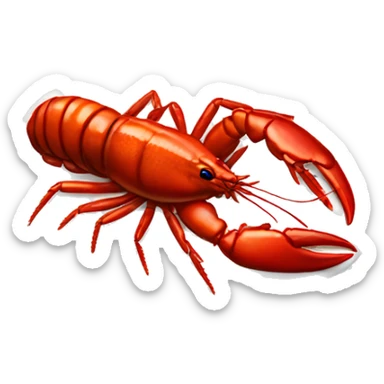 Realistic cooked crawfish  sticker