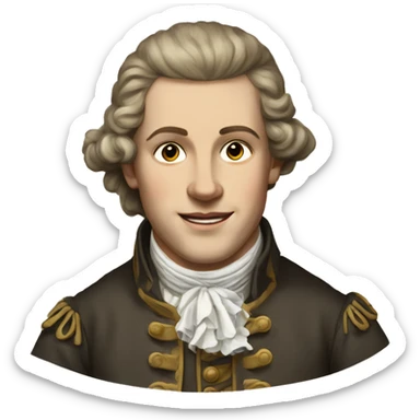 18th century Swiss young man sticker