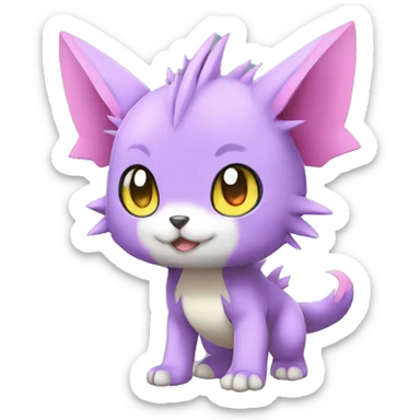 cute kawaii cool edgy Digimon-Fakemon-animal full body sticker