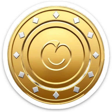 casino coin sticker