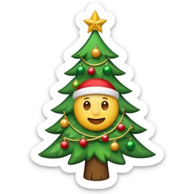 Emoji sapin avec bandeau 'ACMS' sticker