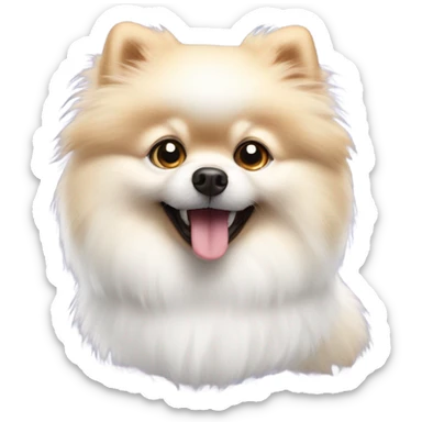 White Pomeranian sticker