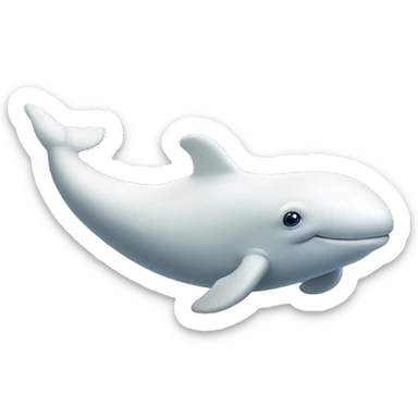 Beluga whale sticker