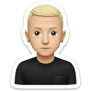 Chester Bennington with blonde hair sticker