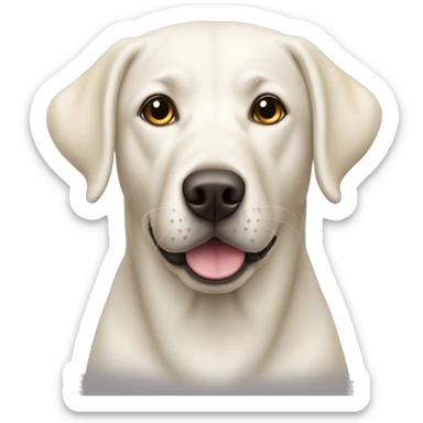 white Labrador sticker