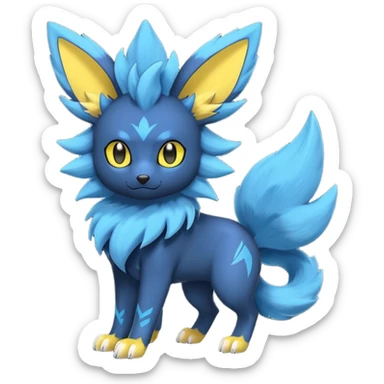 Eeveelution-Luxray-Luxio-fusion-hybrid-animal-Fakémon-Pokémon-creature sticker